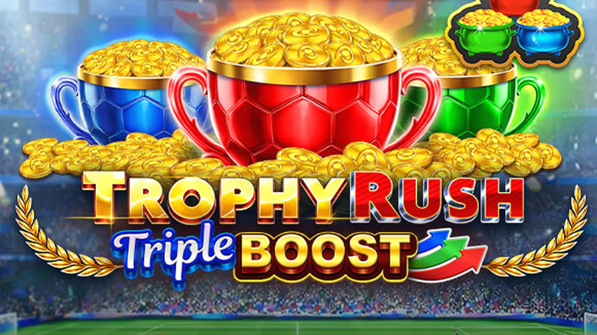 Trophy Rush Triple Boost slot machine interface